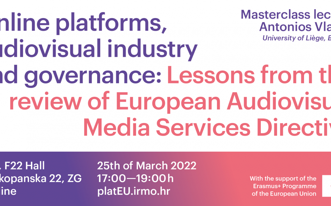 Poziv na Masterclass predavanje Antoniosa Vlassisa, 25.ožujka 2022., Zagreb&online